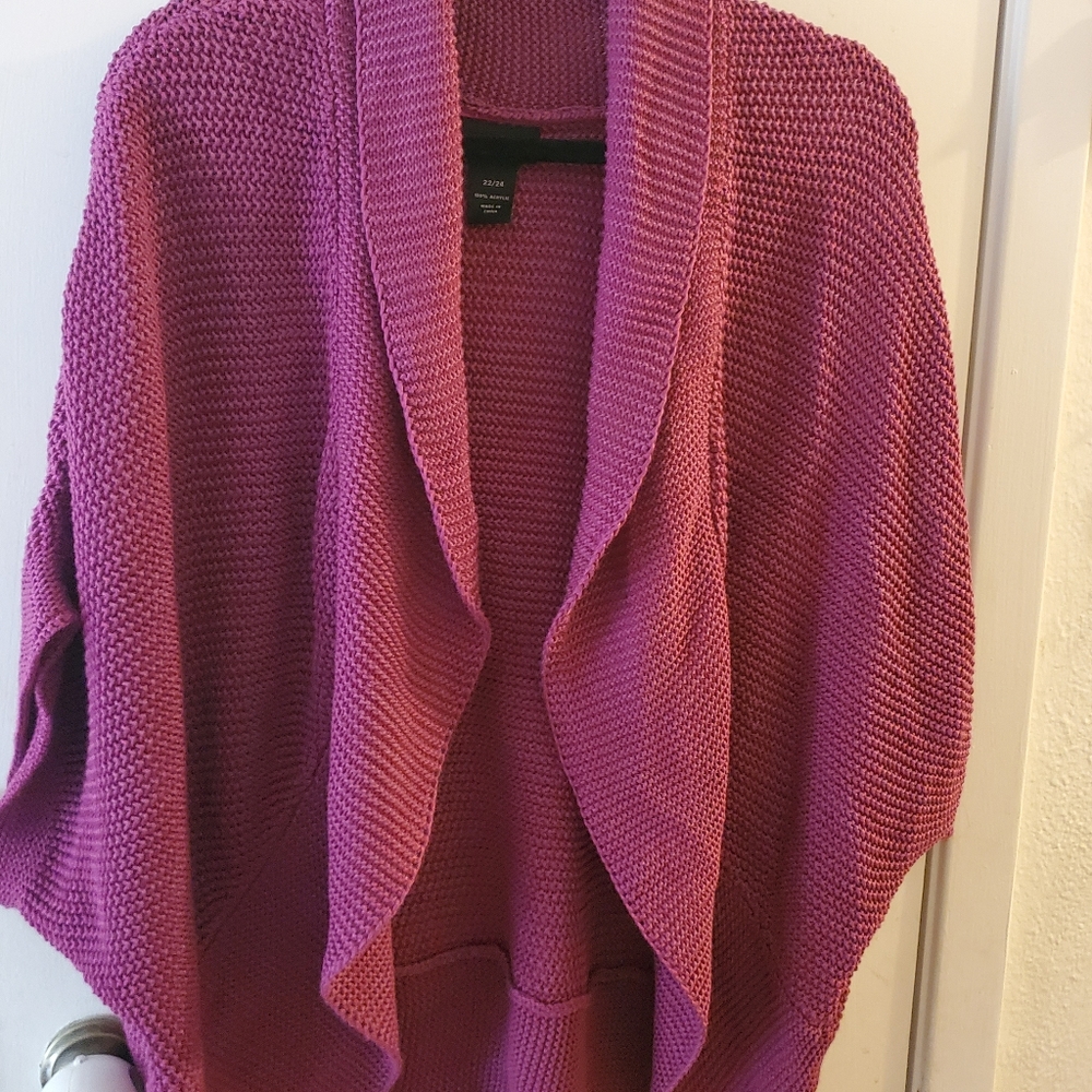 Lane Bryant Sz 22 Open Shrug Dolman sweater